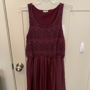 Burgundy dress